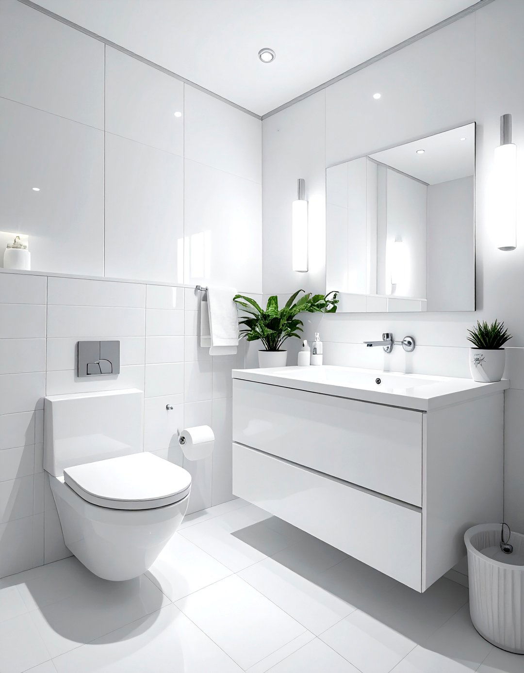 All White Bathroom - 30 bright white bathroom ideas