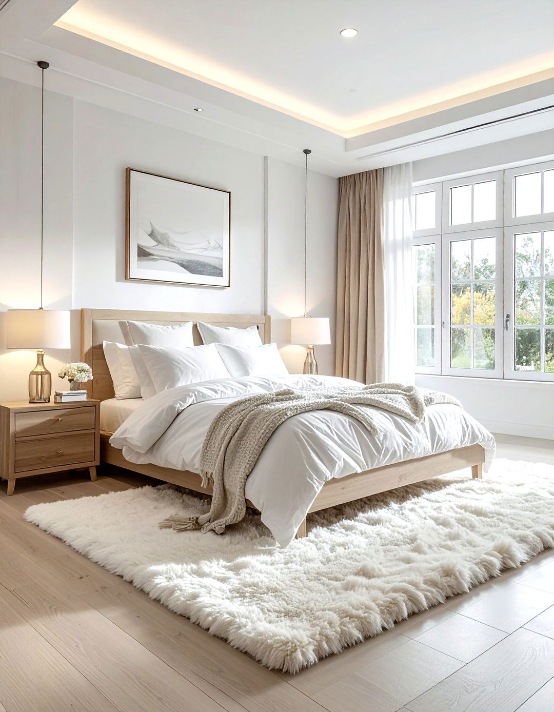 All White Bedroom - 30 scandinavian beige bedroom ideas