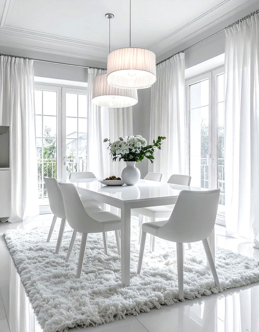 All White Dining Room - 30 white dining room decor ideas