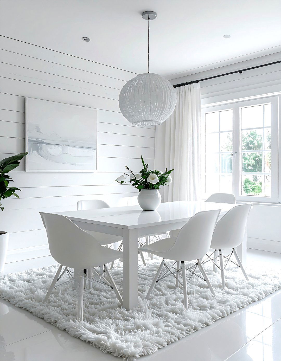 All White Dining Room - 30 white dining room design ideas