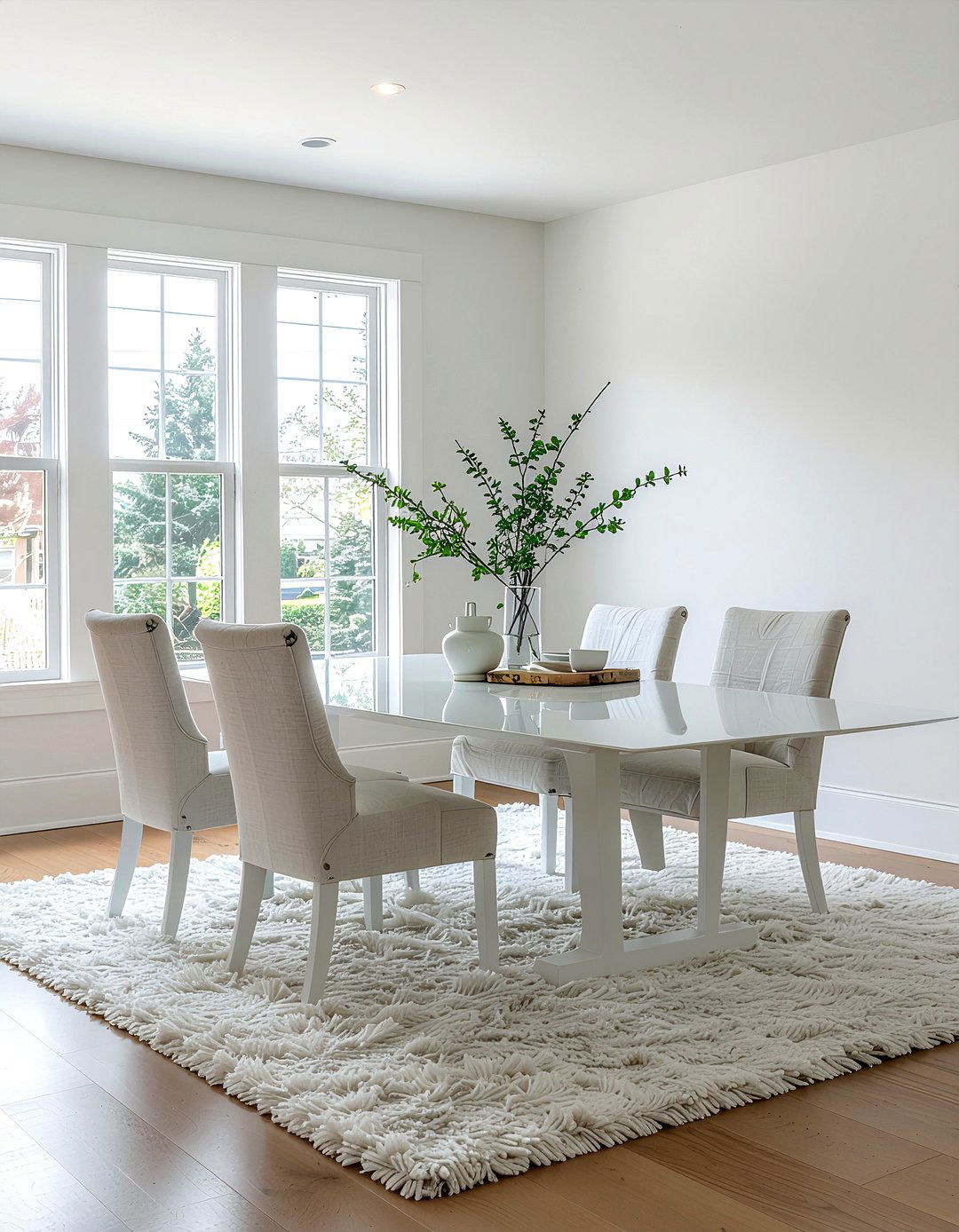 All White Dining Room - 30 California dining room ideas