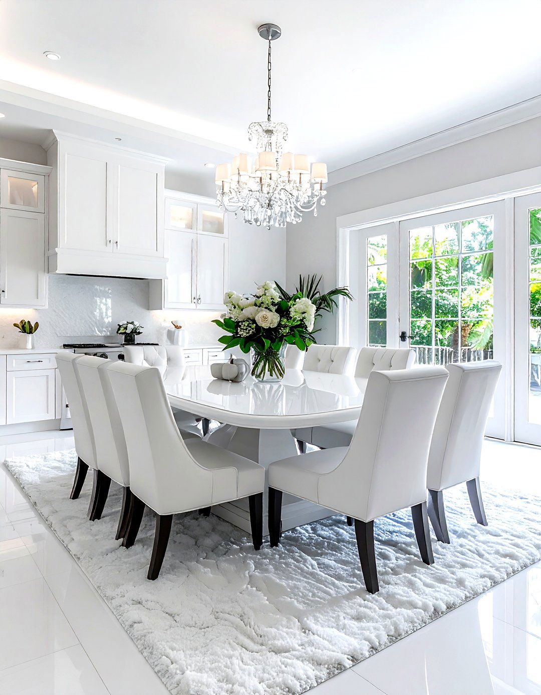 All White Florida Dining Room - 30 Florida dining room ideas