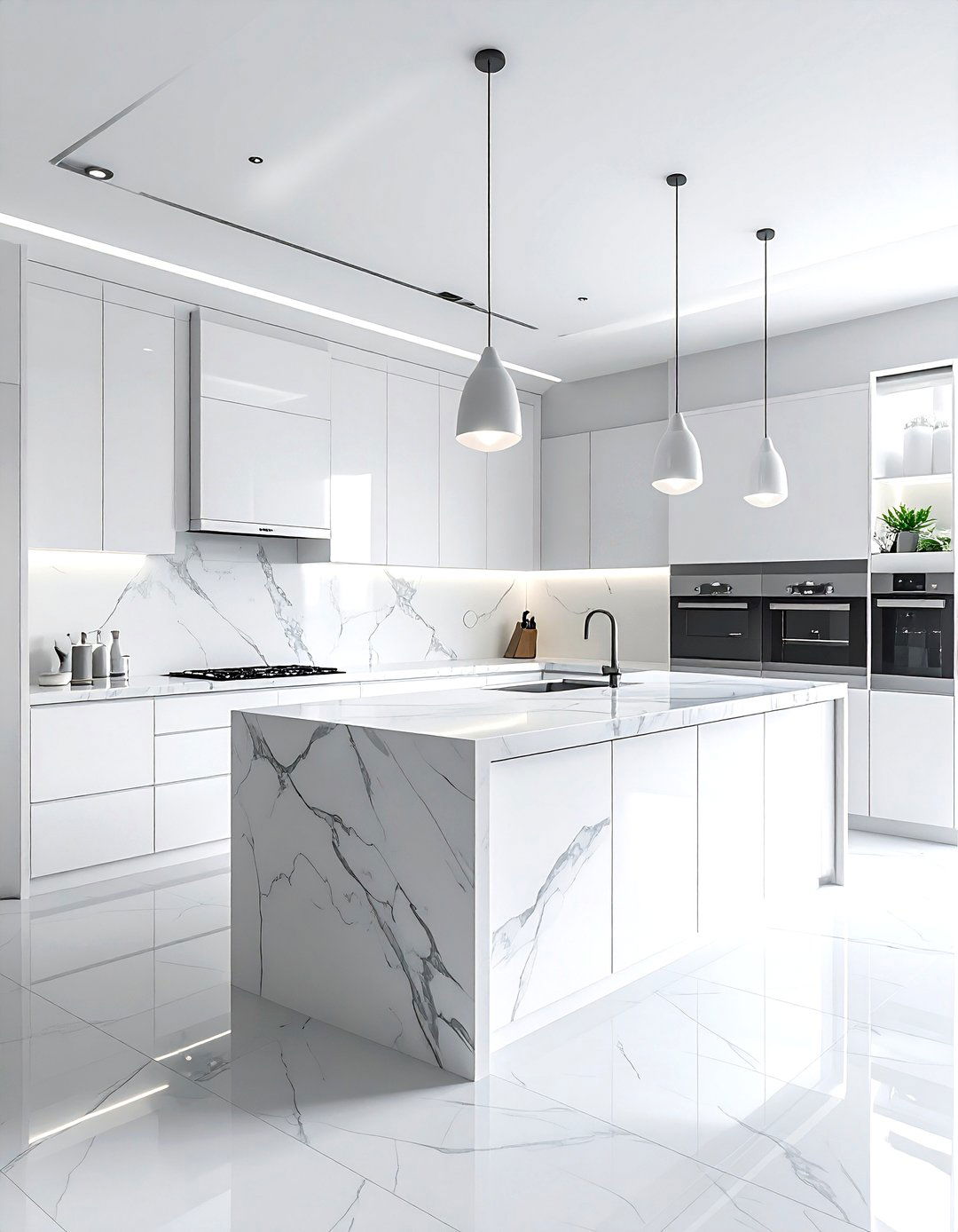 All White Kitchen - 30 kitchen heart of the home ideas