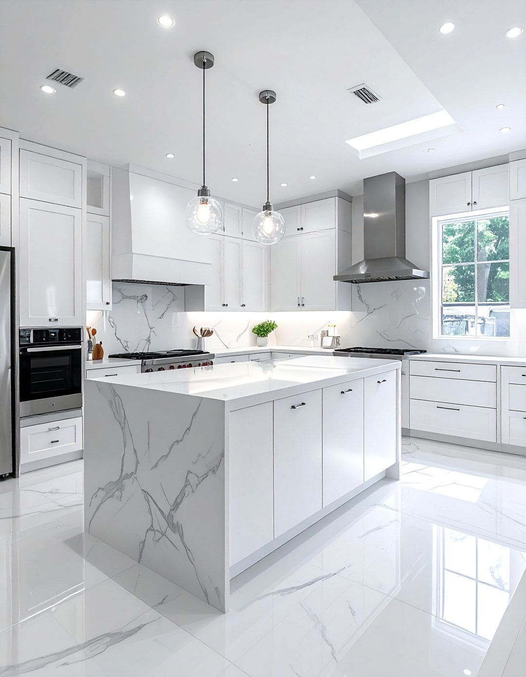 All White Kitchen Remodel - 30 kitchen gut renovation ideas