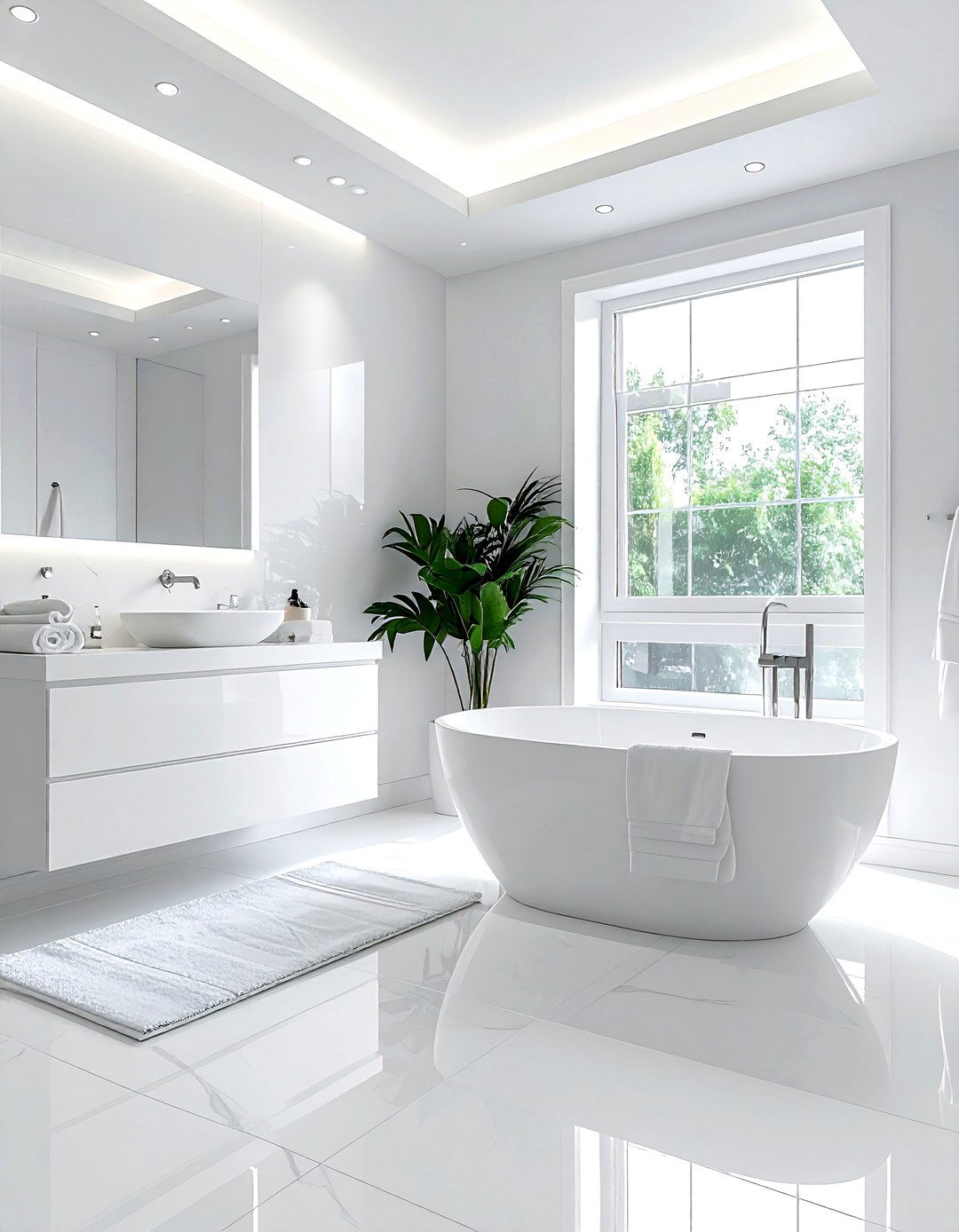 All White Master Bathroom - 30 white and white bathroom ideas