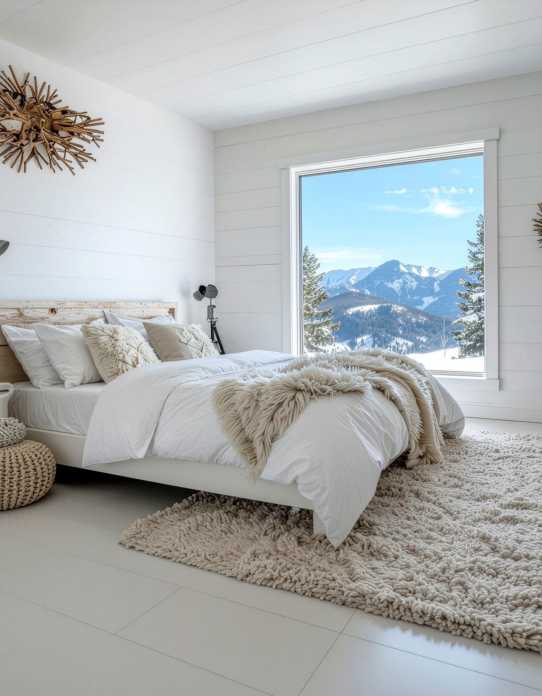 All White Mountain Bedroom - 30 mountain house bedroom ideas