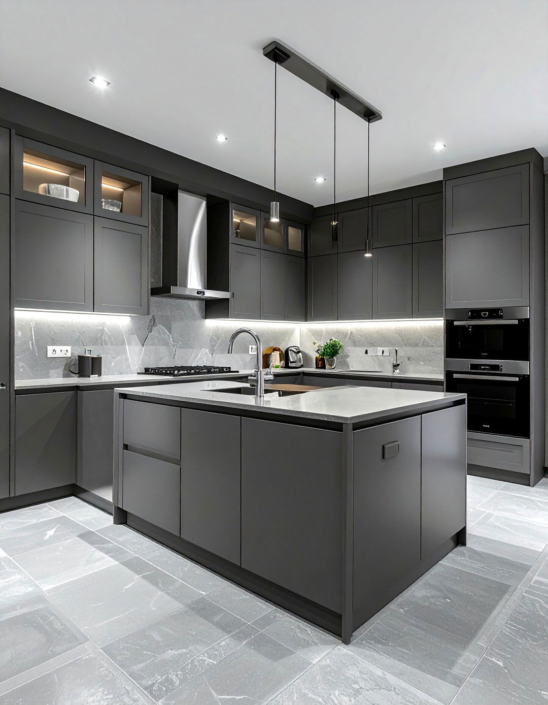 All grey kitchen - 30 uncomplicated kitchen ideas