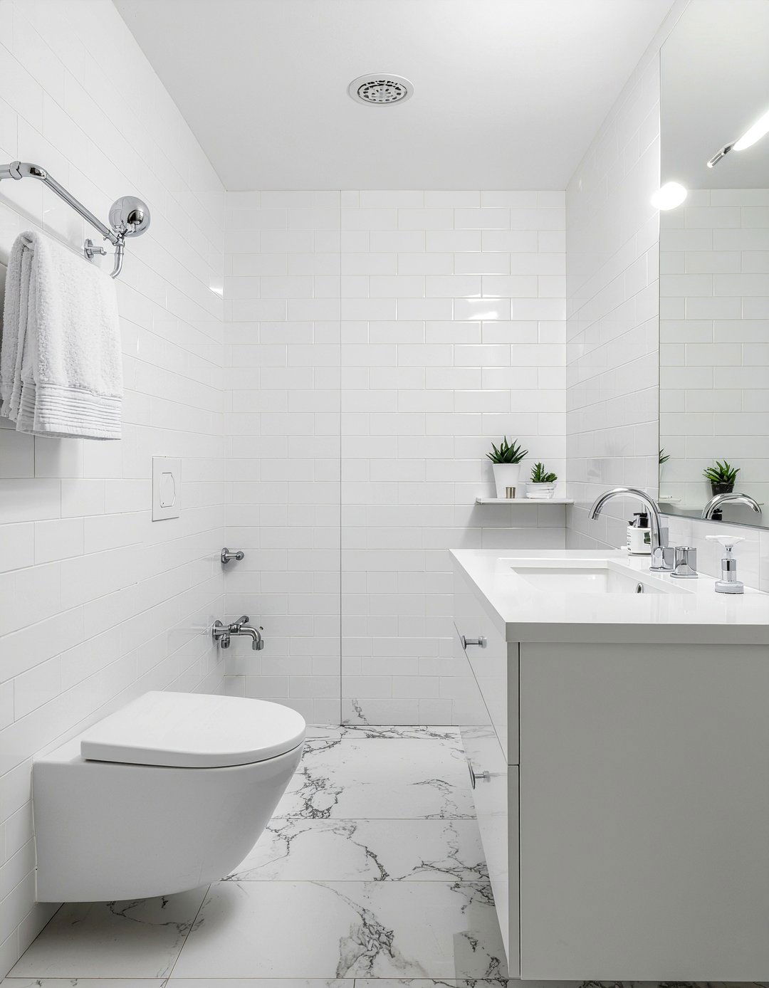 All white bathroom - 30 bathroom classic element ideas