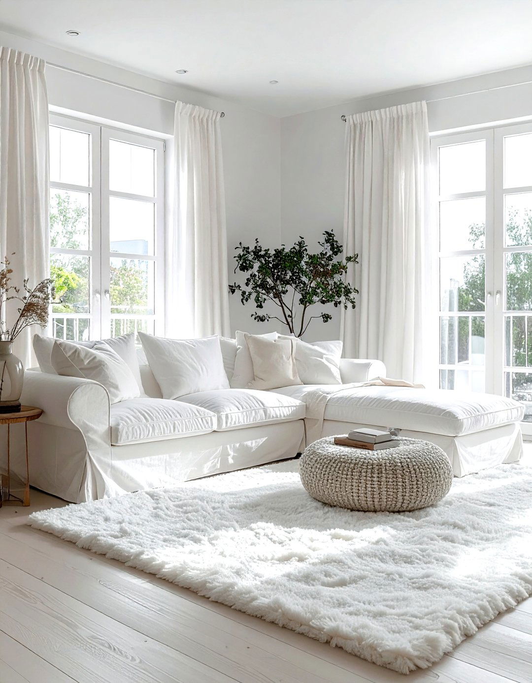 All white living room - 30 white living room ideas