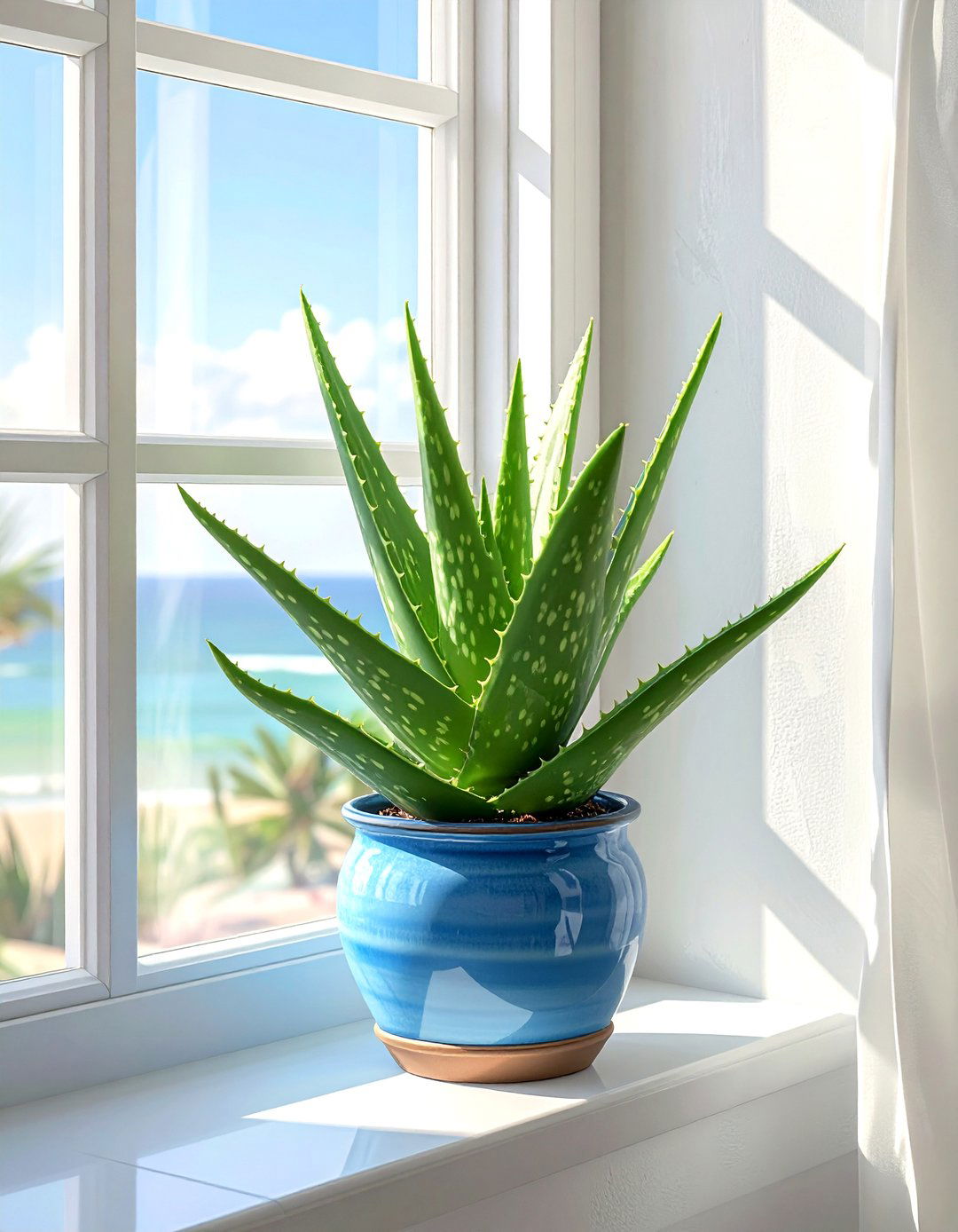 Aloe vera bathroom plant - 30 bathroom plant accent ideas