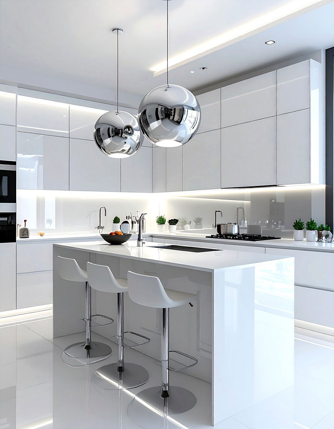 Aluminum Disk Pendant - 30 metal pendant kitchen ideas