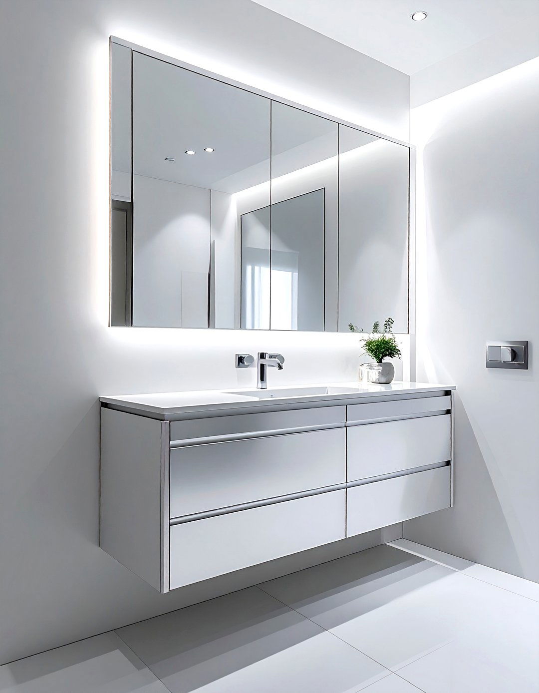 Aluminum Medicine Cabinet - 30 metal bathroom ideas