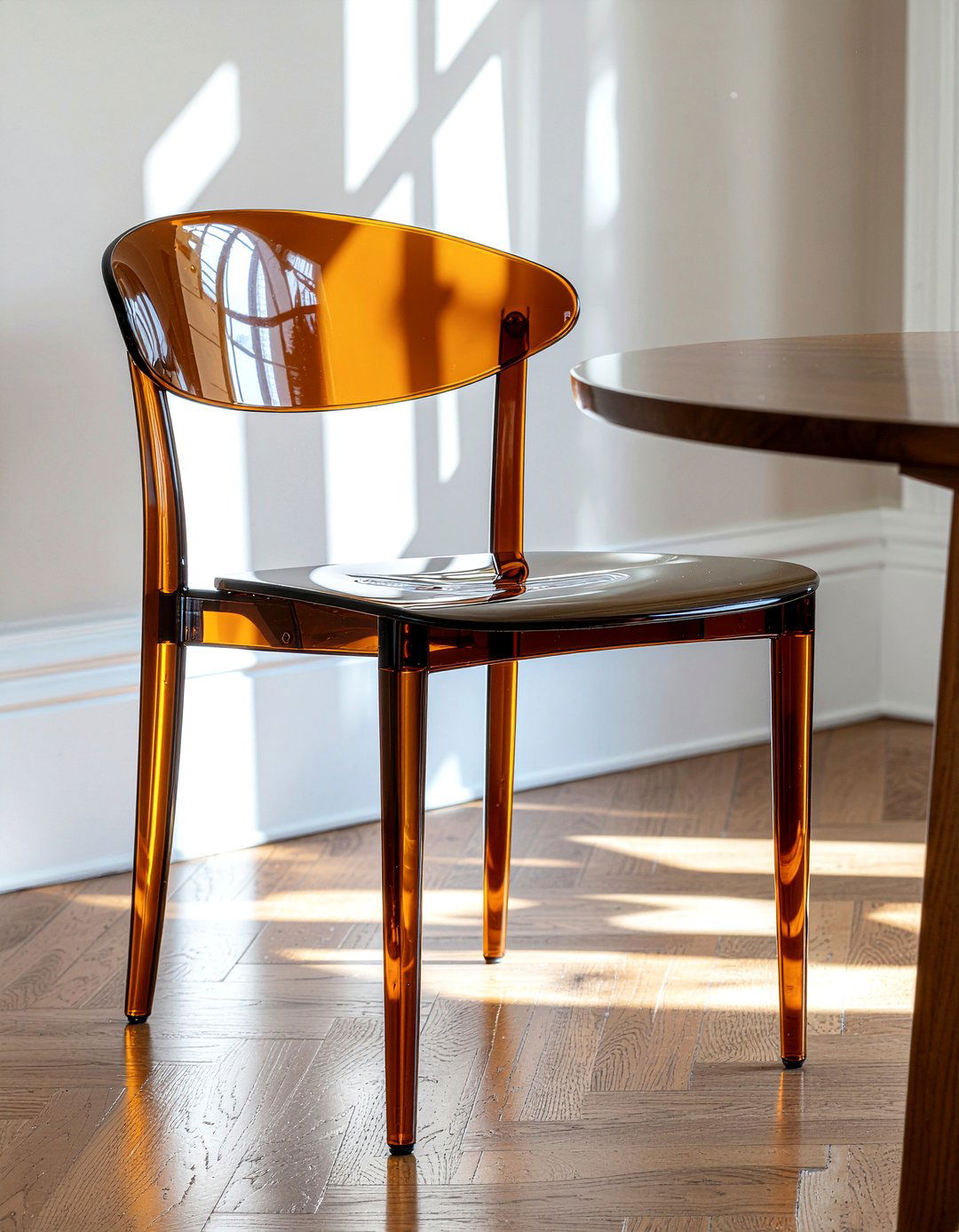 Amber Acrylic Chair - 30 acrylic dining chair ideas