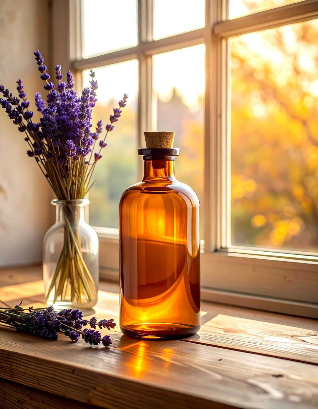 Amber Glass Bottle - 30 table vase ideas