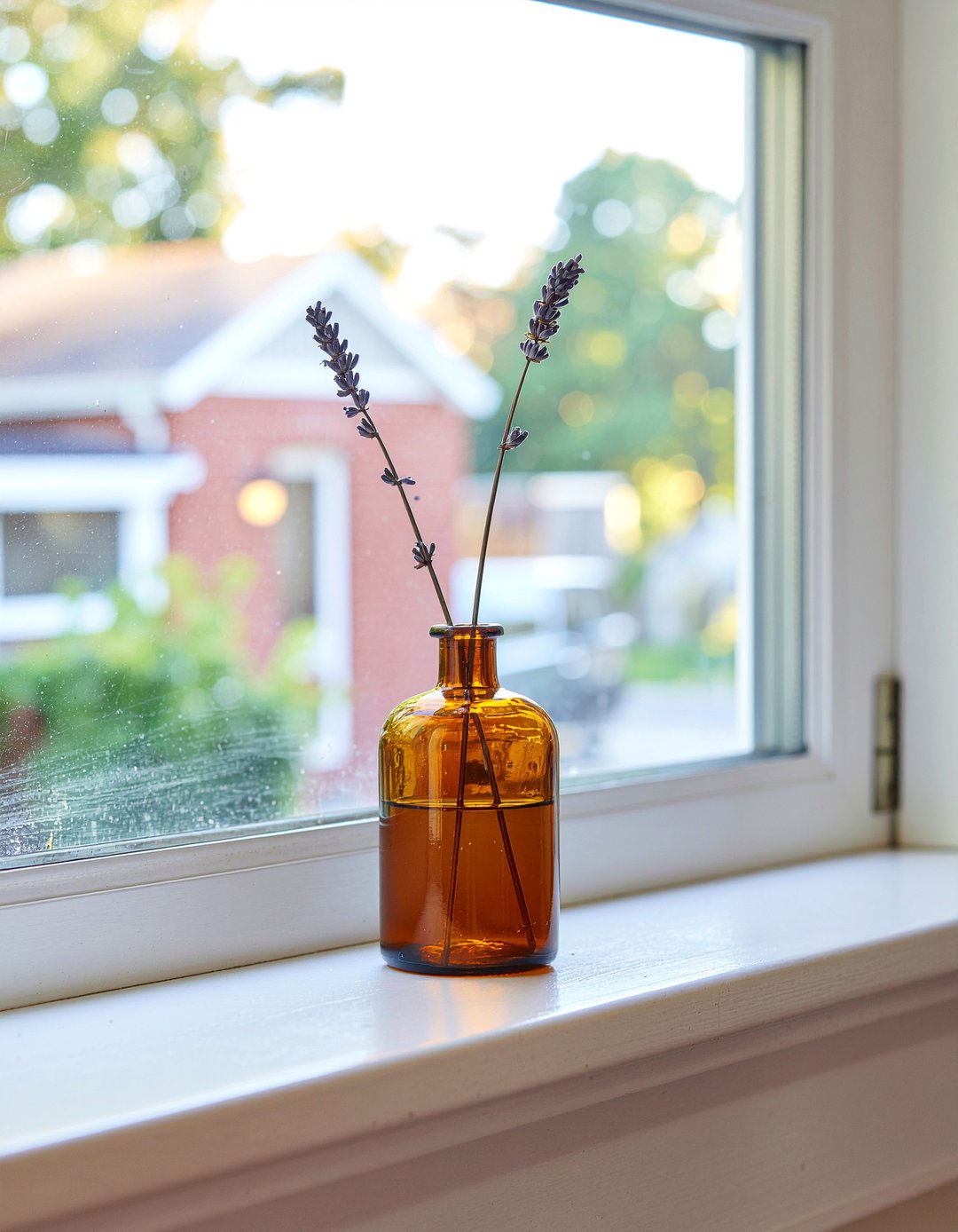 Amber Glass Bottle - 30 kitchen vase ideas