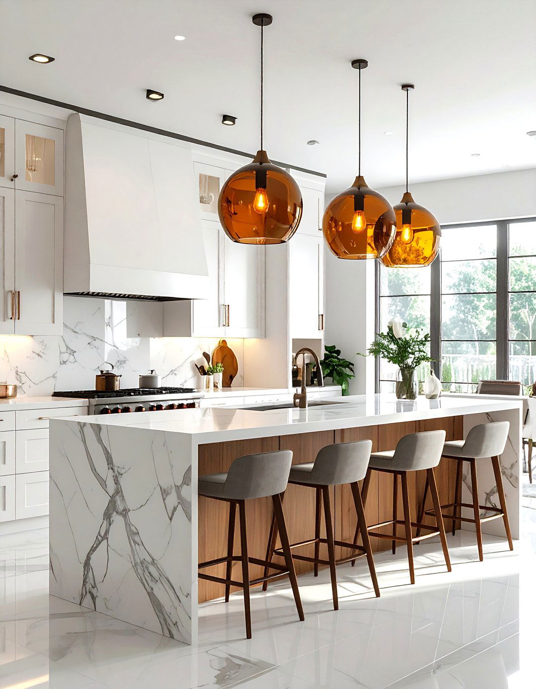 Amber Glass Lighting - 30 orange decor ideas