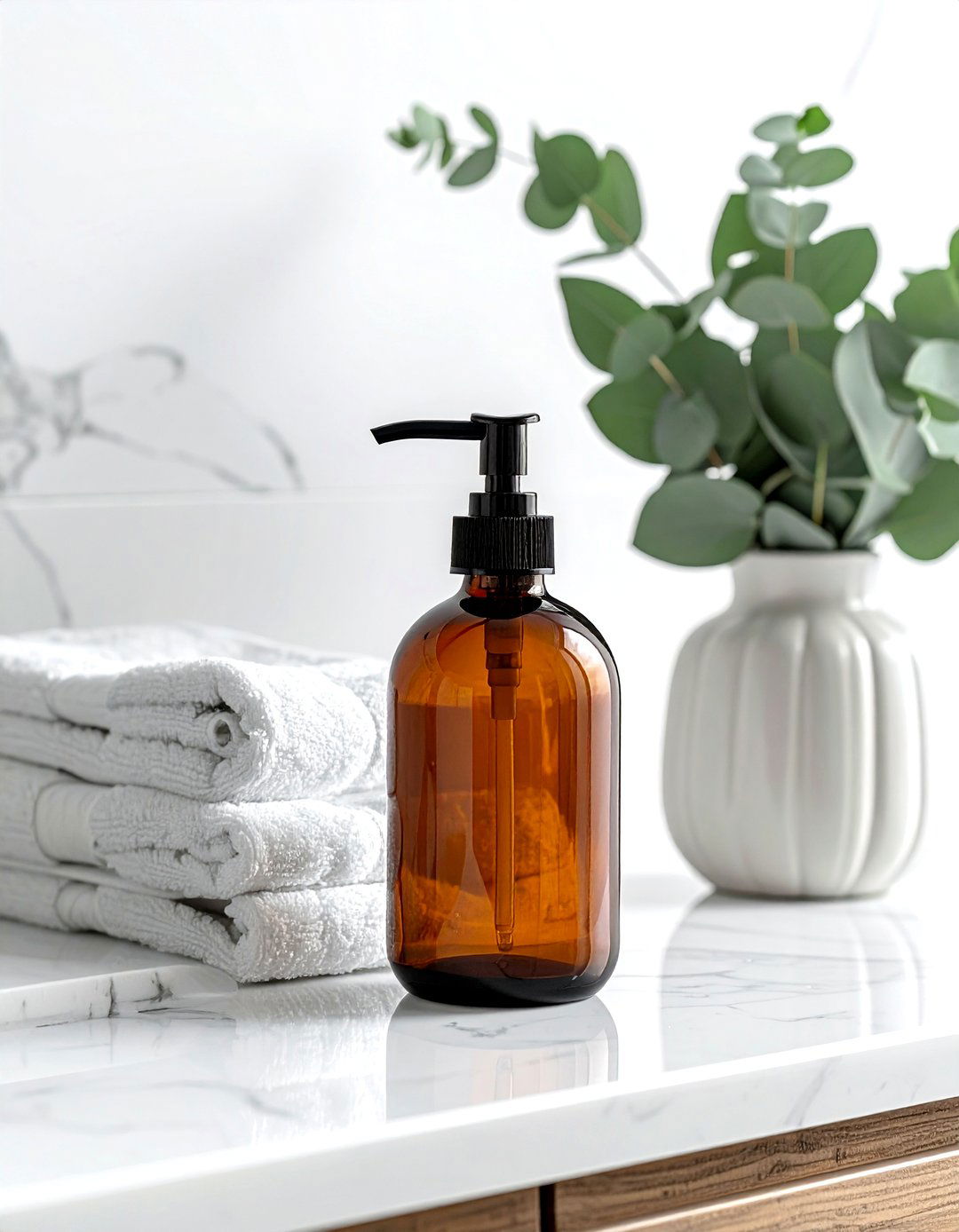 Amber Glass Soap Dispenser - 30 bathroom soap dispenser ideas