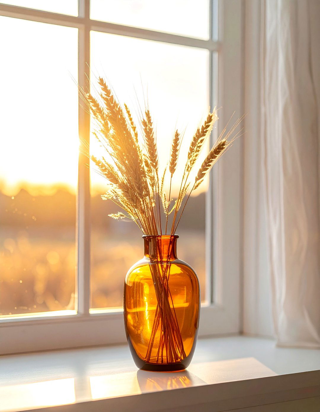 Amber glass vase - 30 glass vase ideas