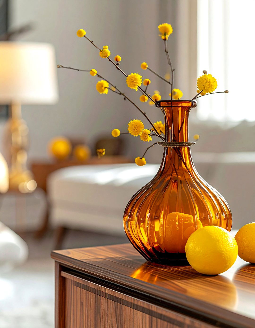 Amber glass vase - 30 modern vase ideas