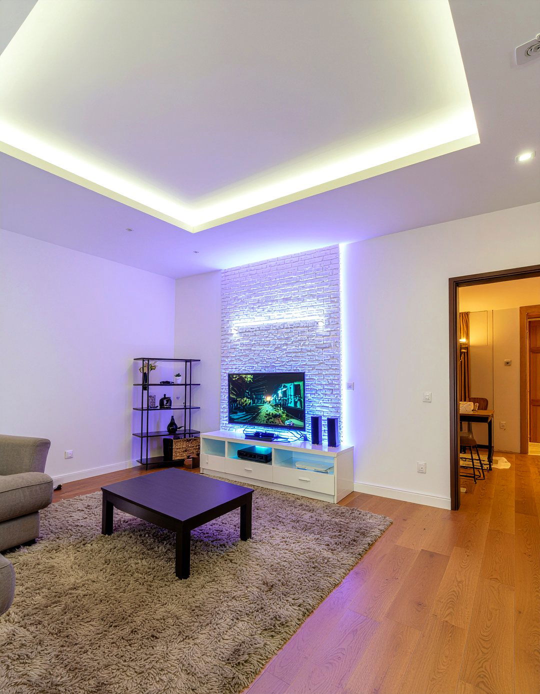 Ambient LED Lighting - 30 game room living room ideas