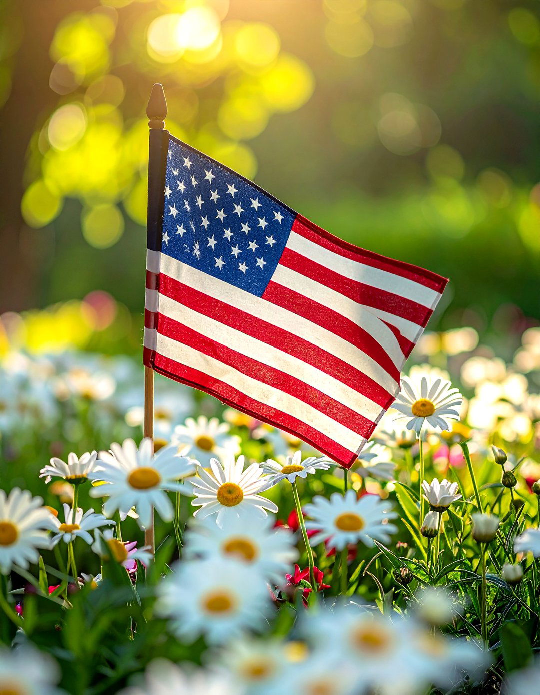 Americana garden flag - 30 patriotic decor ideas