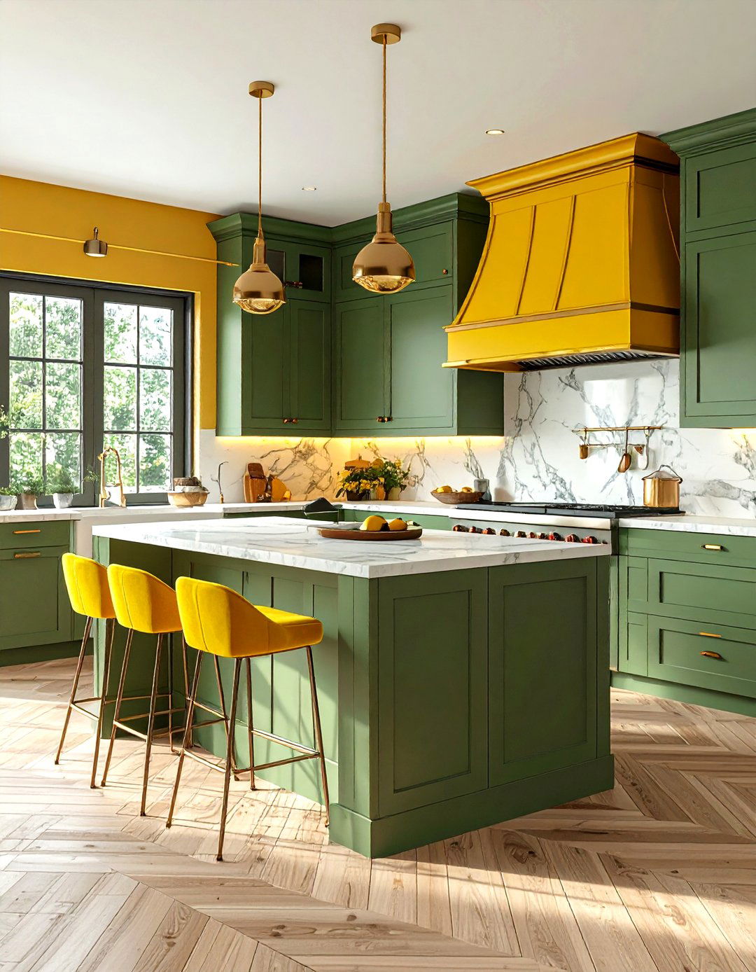 Analogous Green And Yellow Kitchen - 30 decor color theory ideas