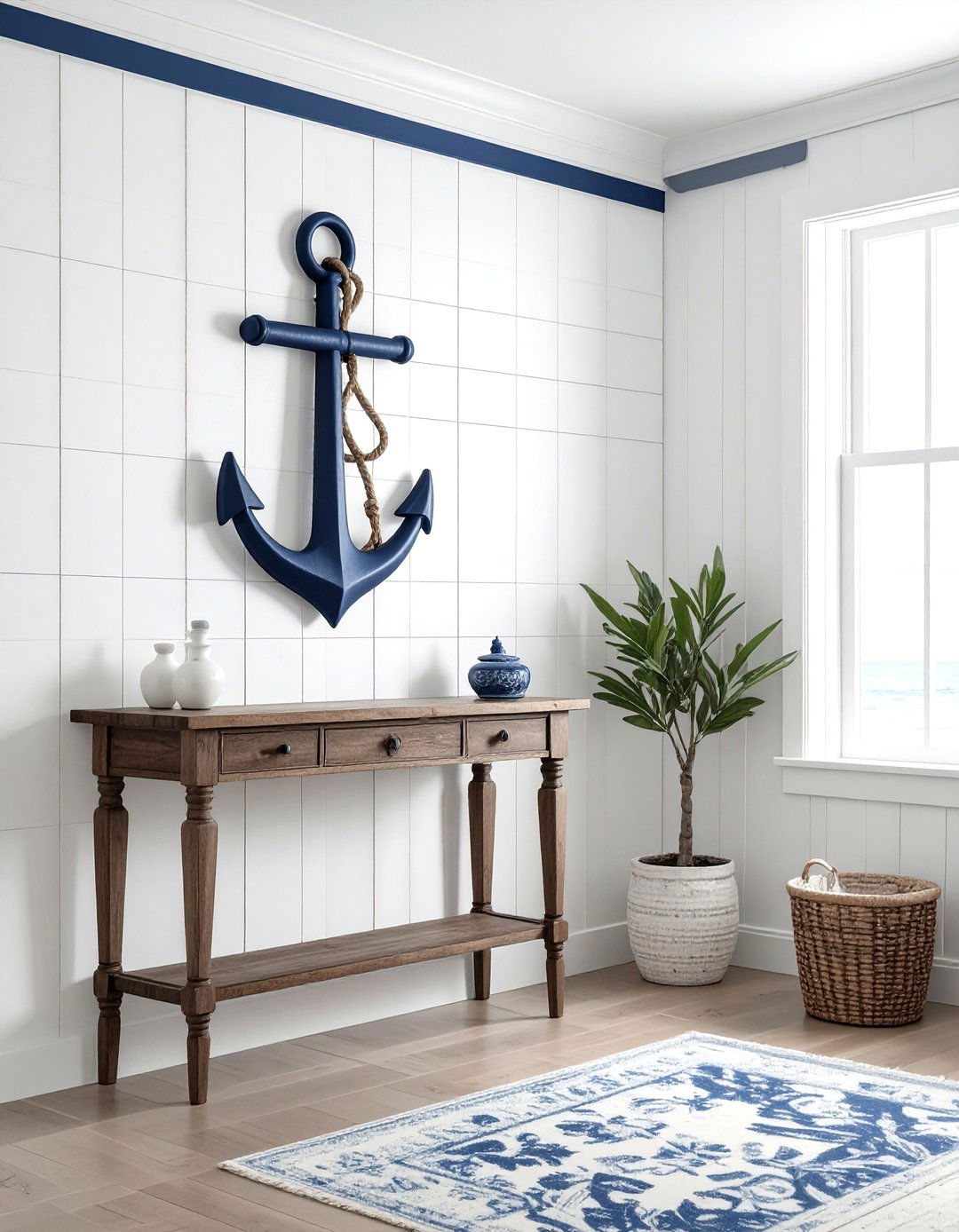 Anchor wall decor - 30 nautical kitchen ideas