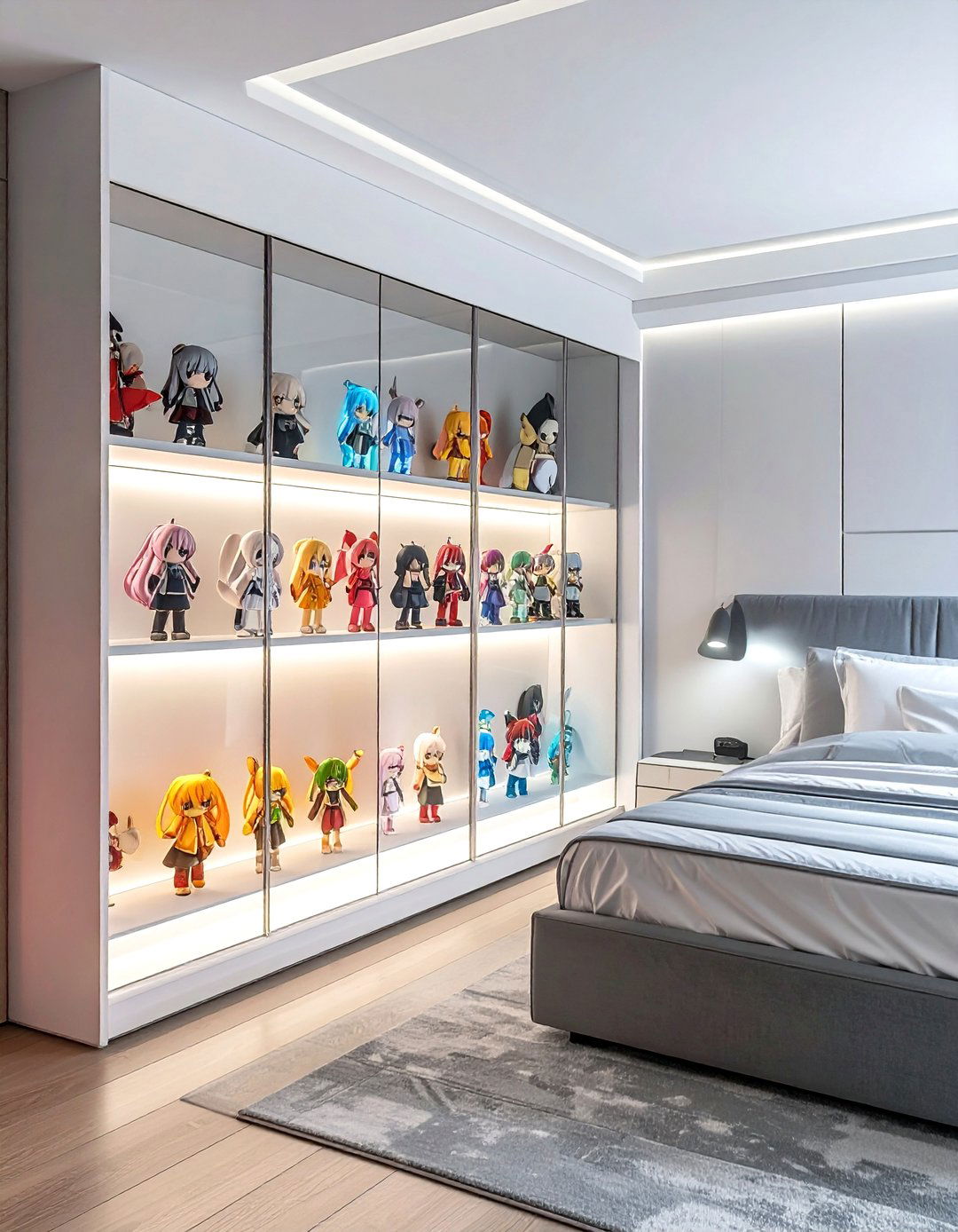Anime figure display shelf - 30 manga bedroom ideas