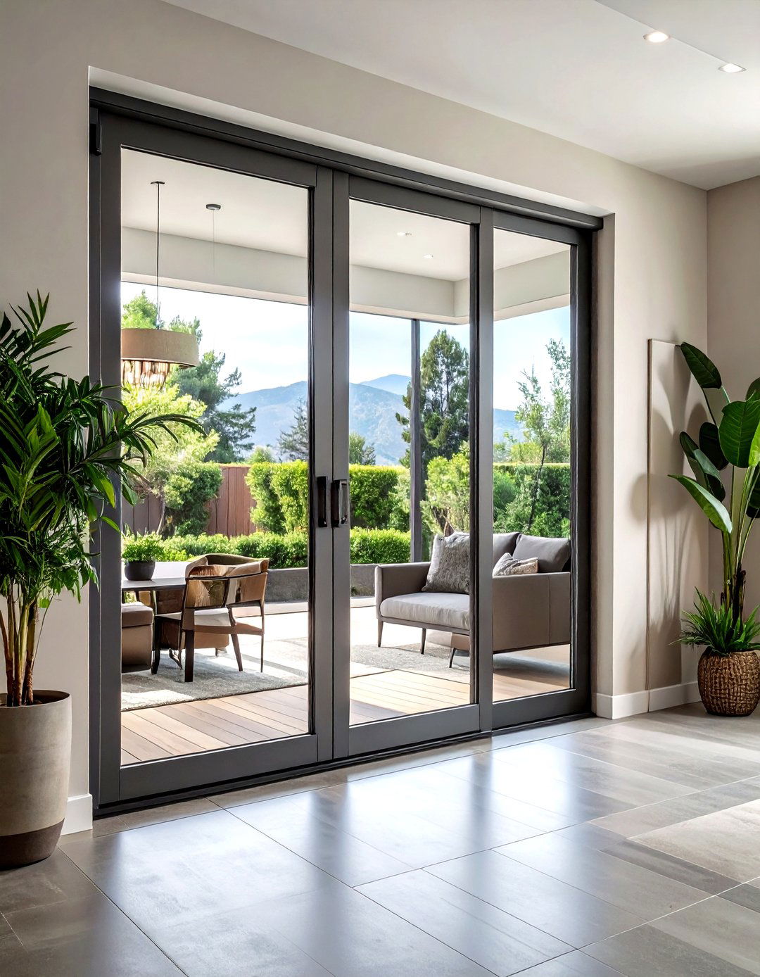 Anthracite grey bifold doors - 30 living room bifold doors