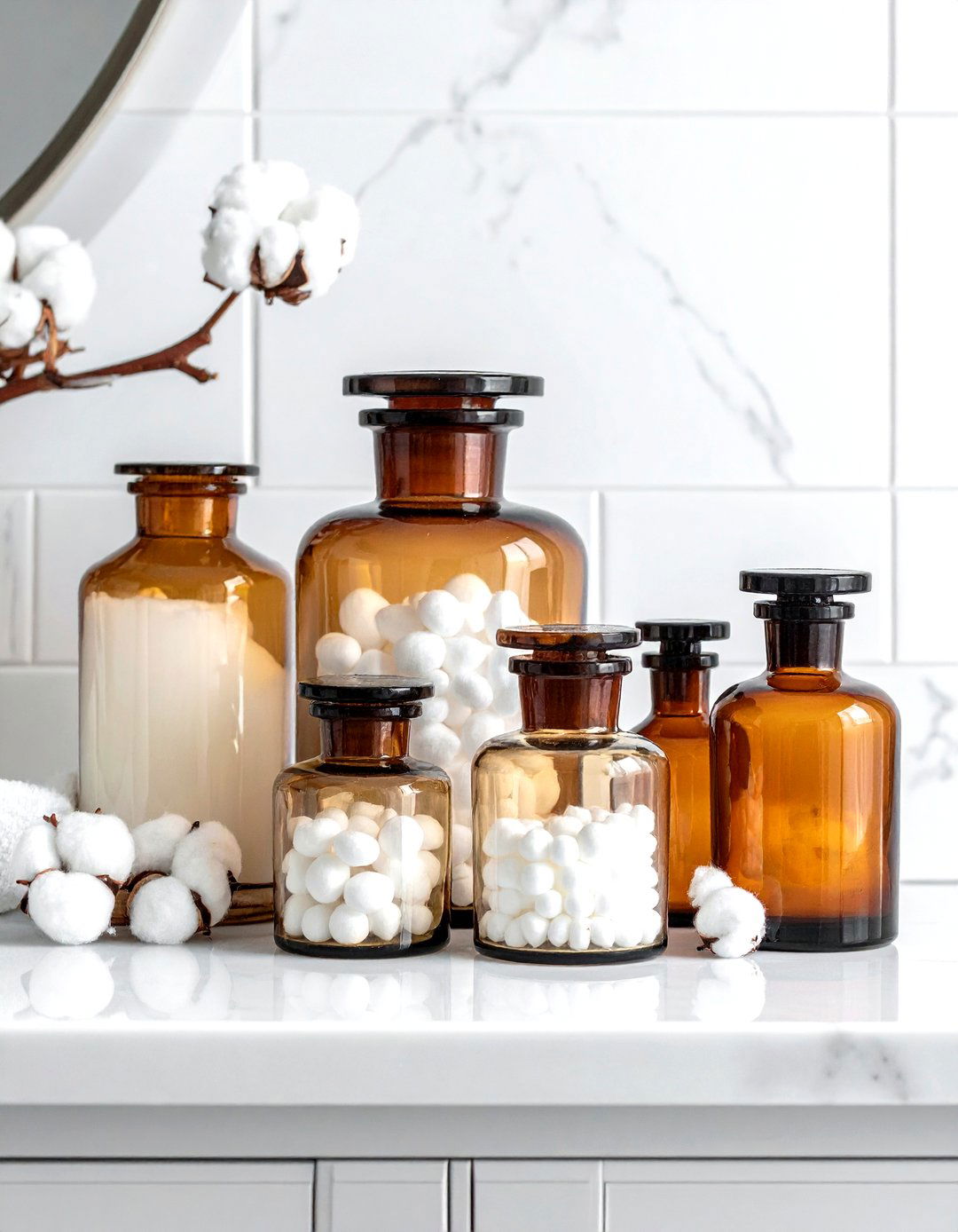 Antique Apothecary Jar Bathroom - 30 antique decor ideas