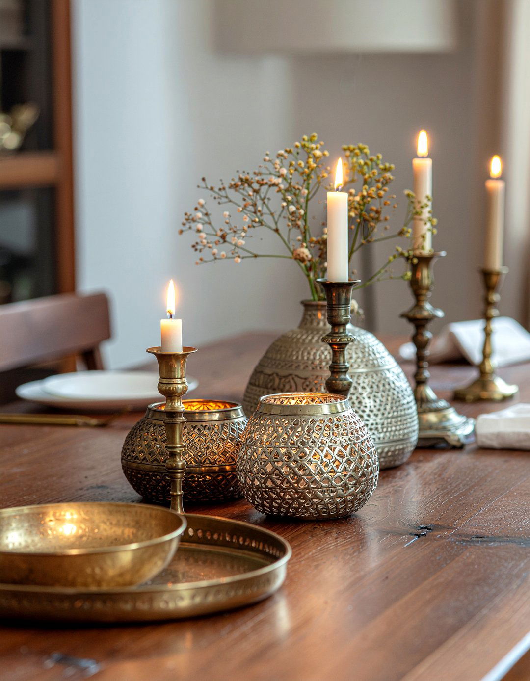 Antique Brass Decor - 30 Balinese dining room ideas