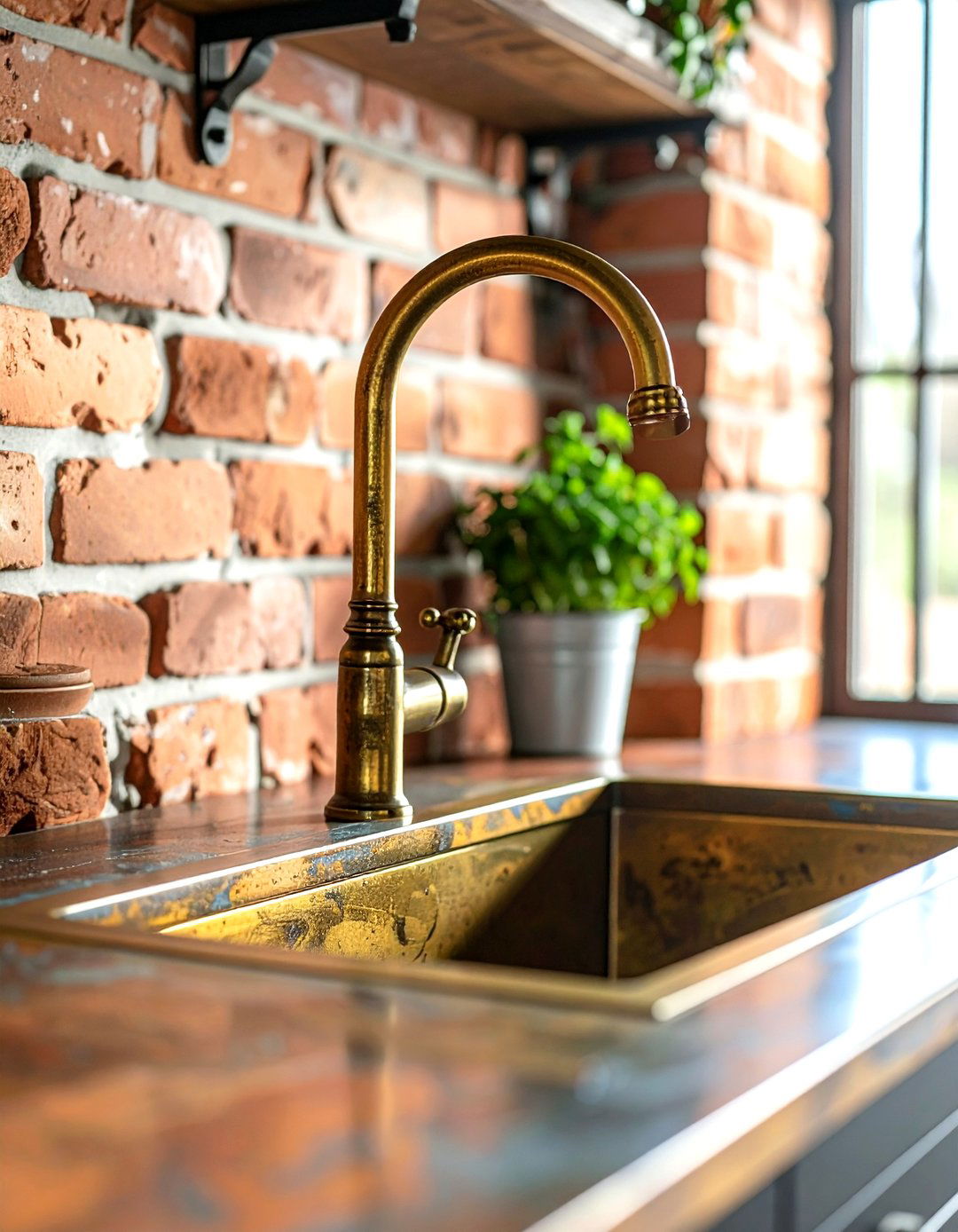 Antique Brass Faucet - 30 touchless faucet ideas