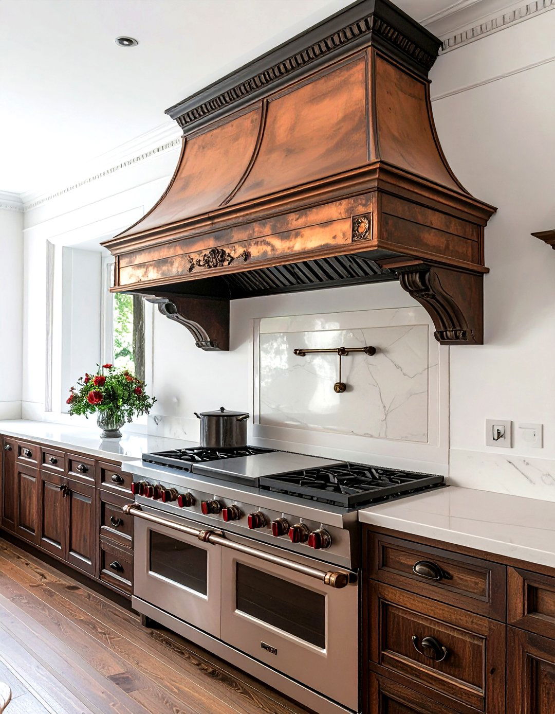 Antique Copper Hood Patina - 30 copper hood kitchen ideas