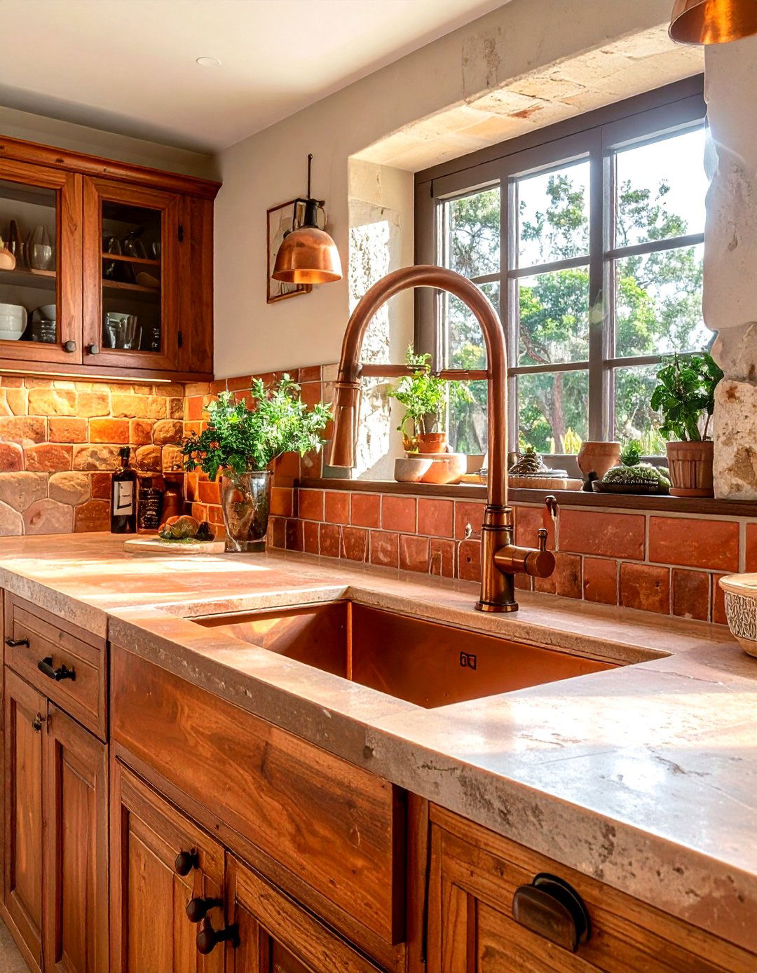 Antique Copper Kitchen Faucet - 30 Waterstone kitchen ideas