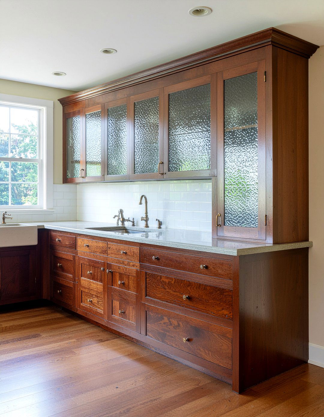 Antique Glass Kitchen Cabinets - 30 glass front kitchen cabinet ideas