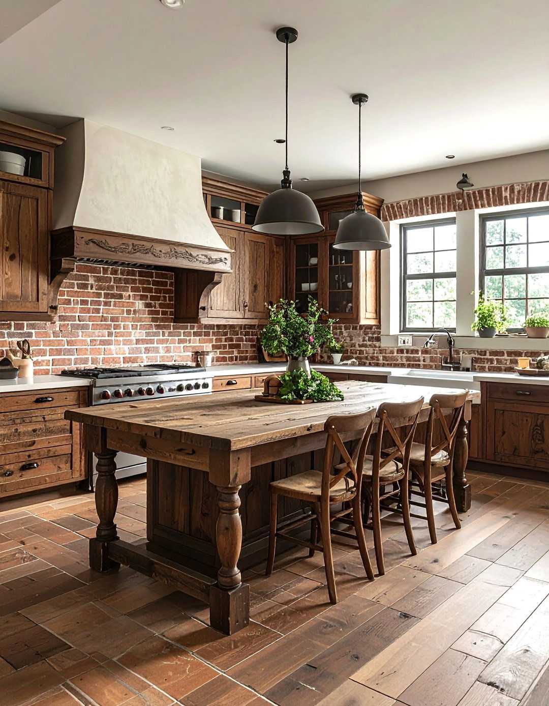 Antique Kitchen Island - 30 colonial kitchen ideas