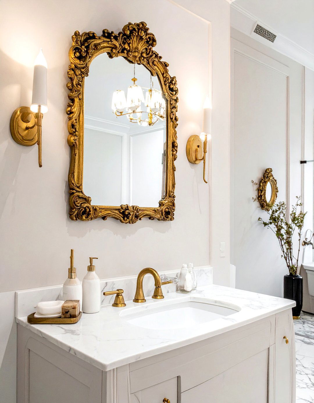Antique Mirror Frame - 30 Edwardian bathroom ideas