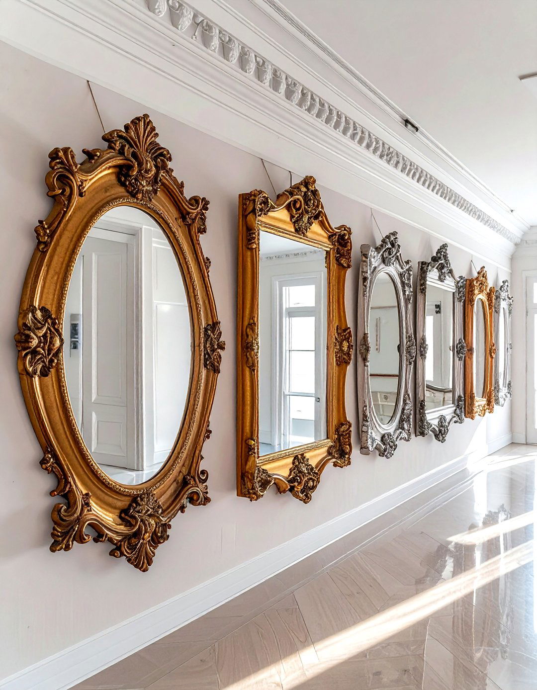 Antique Mirror Wall - 30 vintage collection display ideas