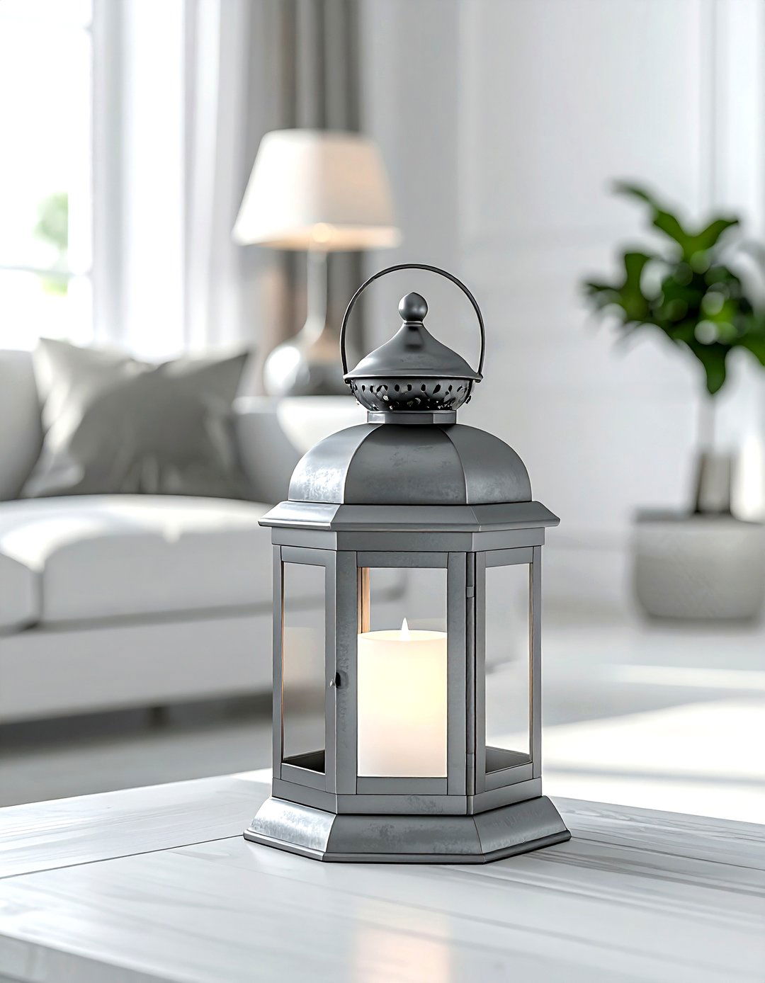 Antique Pewter Finish Lantern - 30 living room candle lanterns