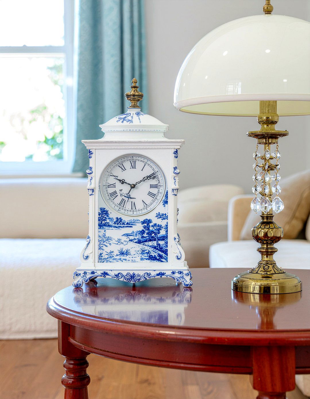 Antique Porcelain Mantel Clock - 30 living room vintage clocks