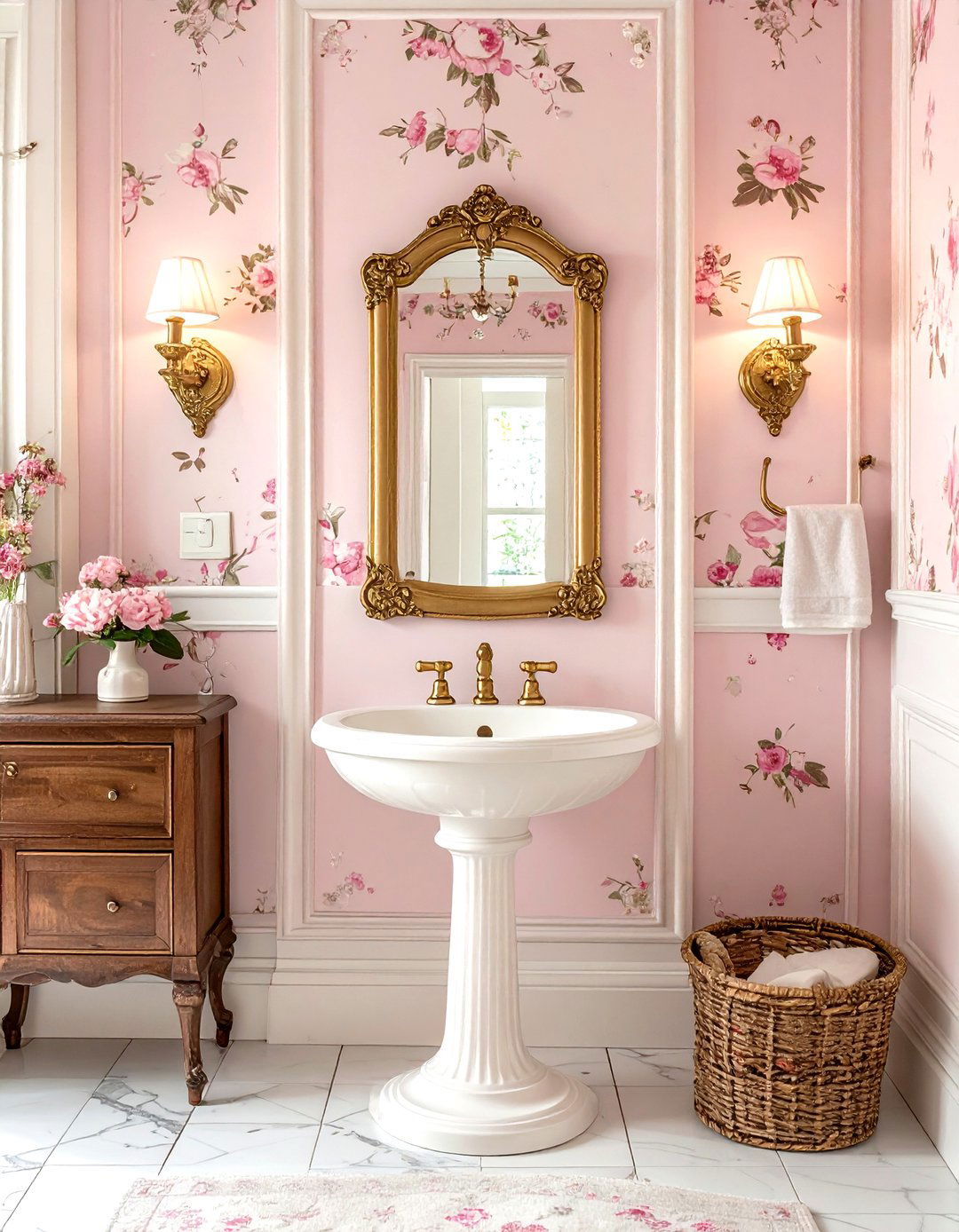 Antique Powder Room - 30 collected decor ideas