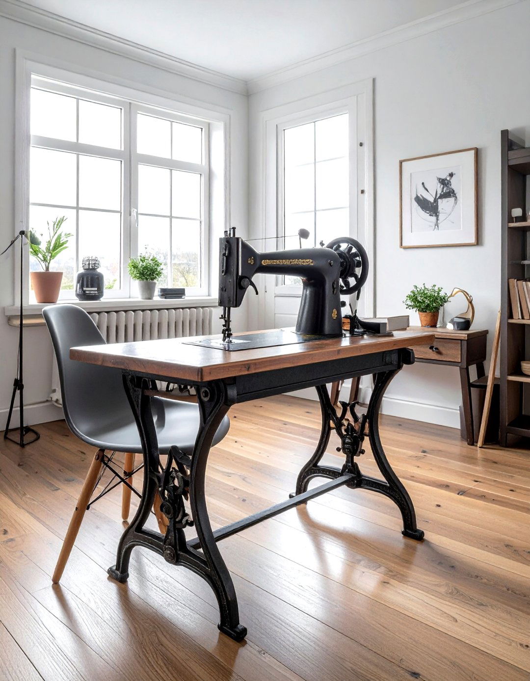Antique Sewing Machine Desk - 30 antique decor ideas