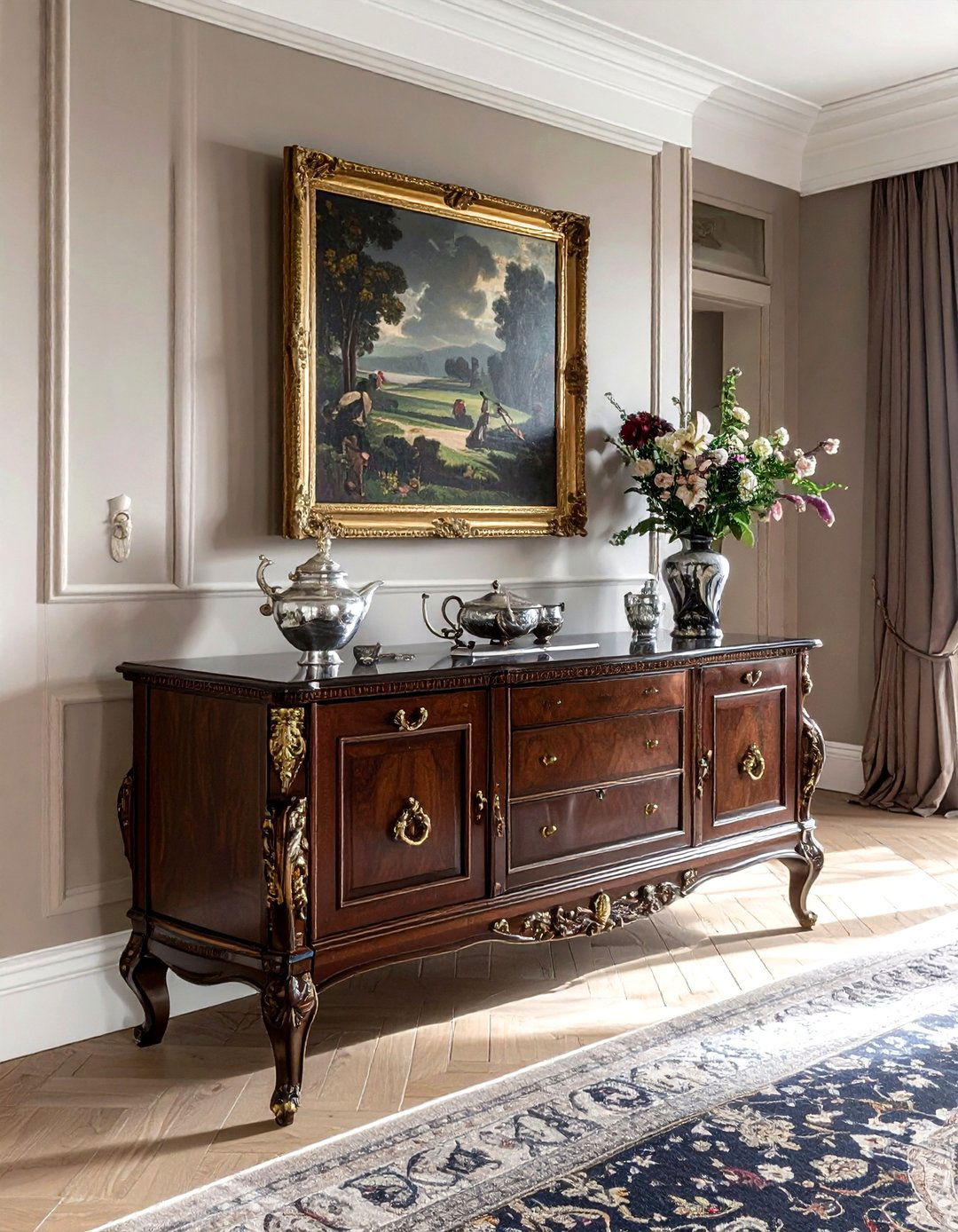 Antique Sideboard Buffet - 30 regal dining room ideas