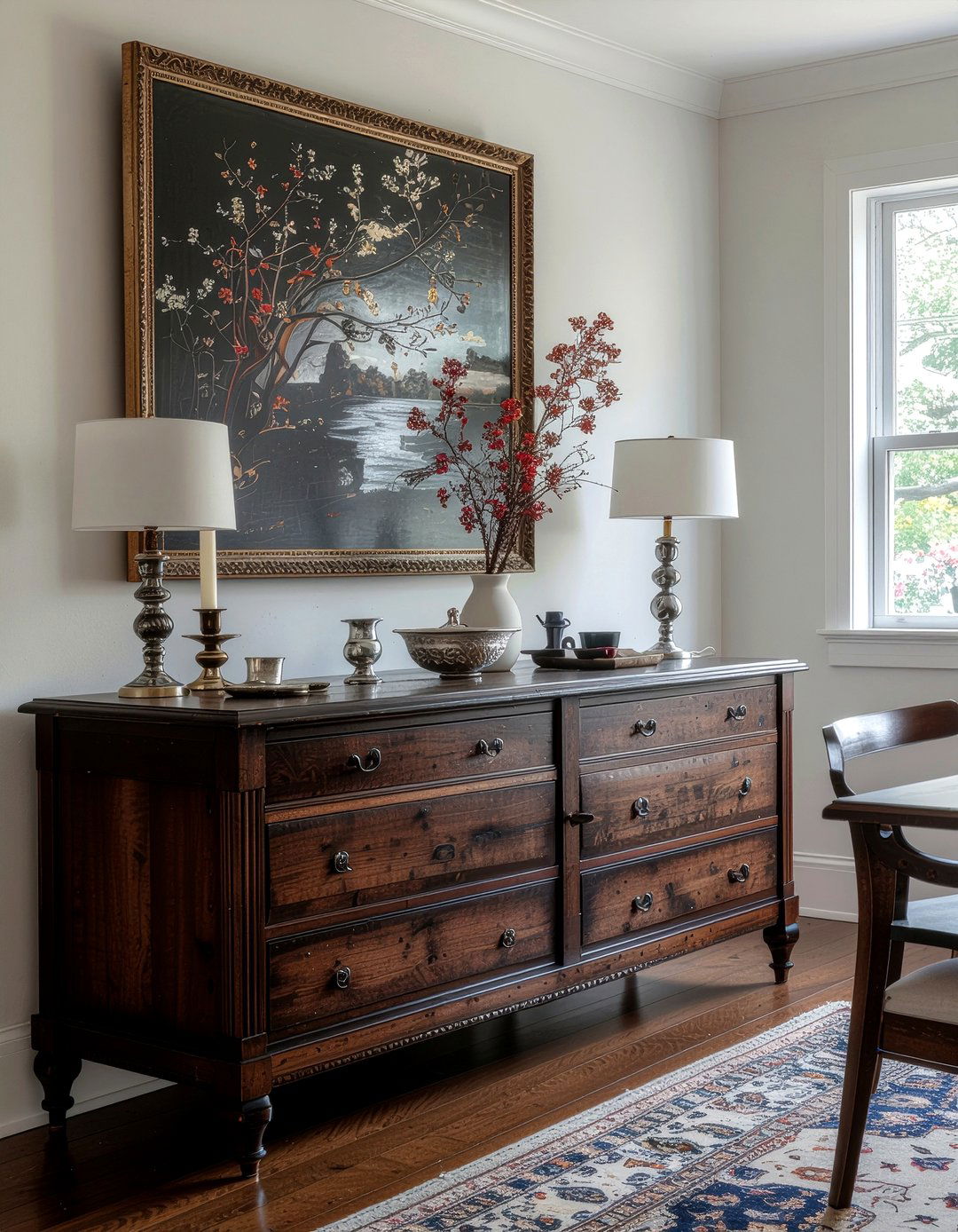 Antique Sideboard Buffet - 30 eclectic dining room ideas