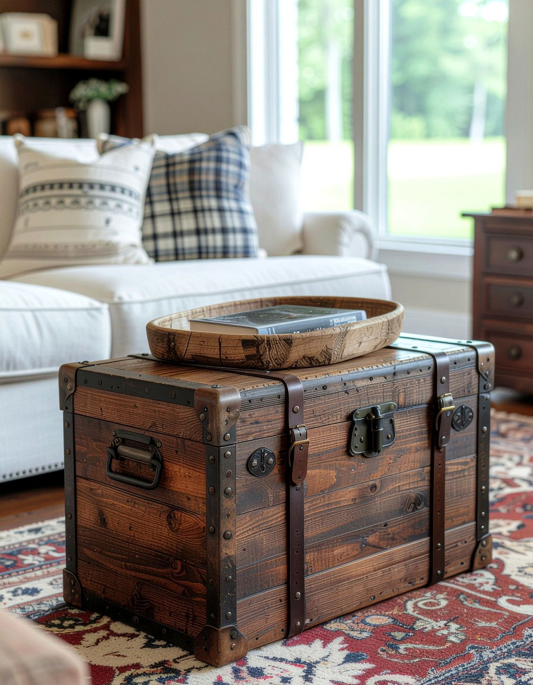 Antique Trunk Table - 30 flea market decor ideas