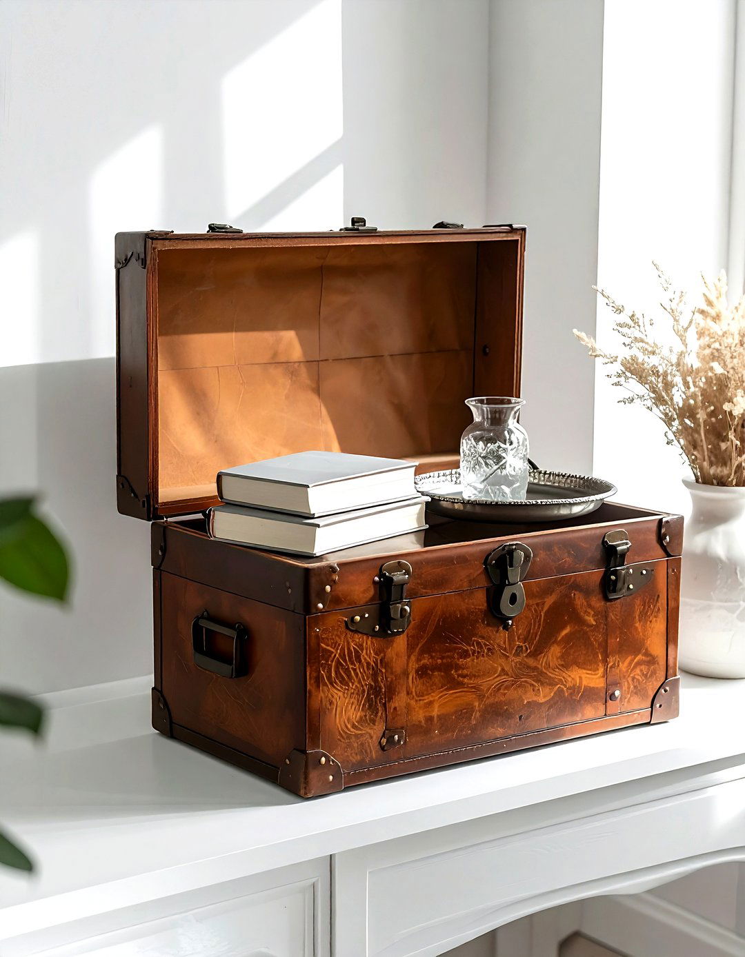 Antique Trunk - 30 corner vignette ideas
