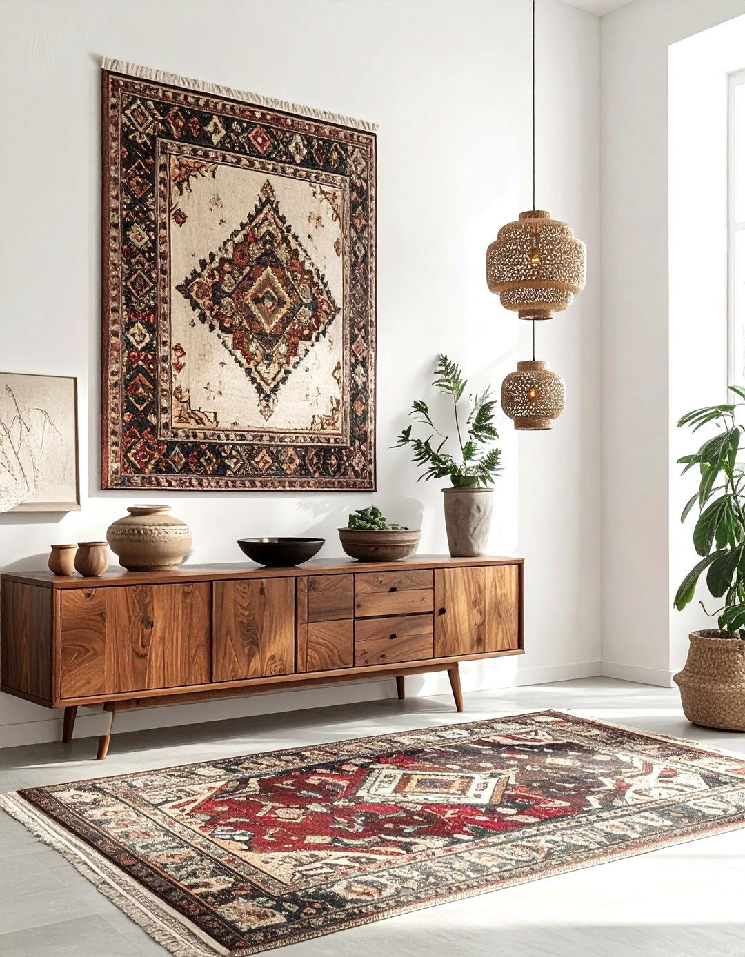 Antique Turkish rug wall hanging - 30 Turkish rug ideas
