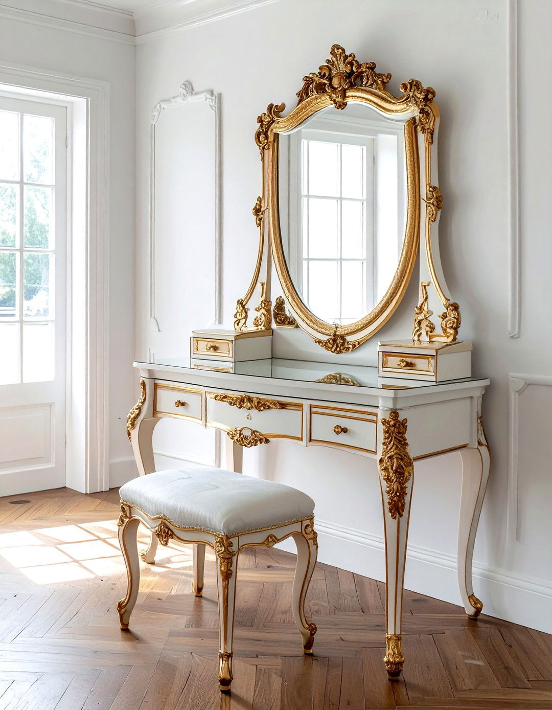 Antique Vanity Table - 30 old house bedroom ideas