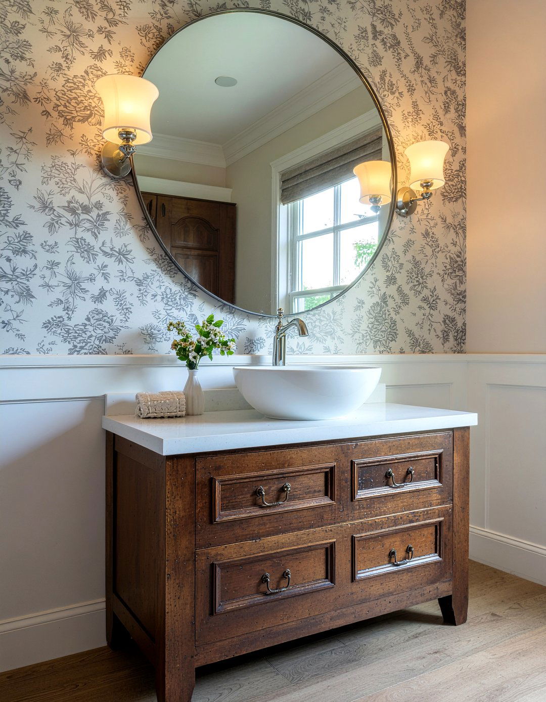 Antique Vanity - 30 bathroom charm ideas