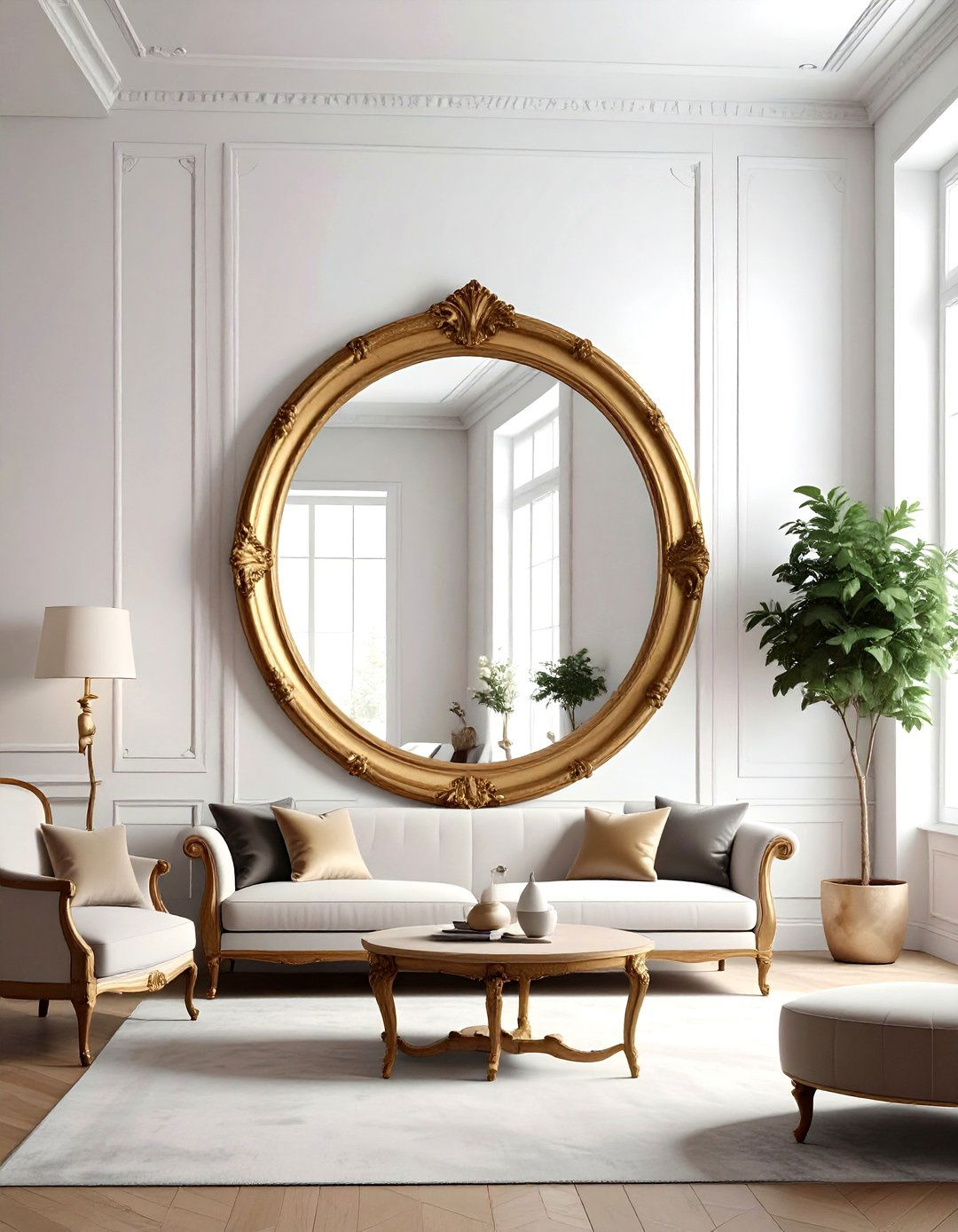 Antique Vintage Mirror - 30 round mirror ideas
